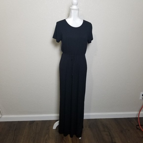 Style & Co Short Sleeve Tie Waist Maxi Dress -S - Picture 2 of 9